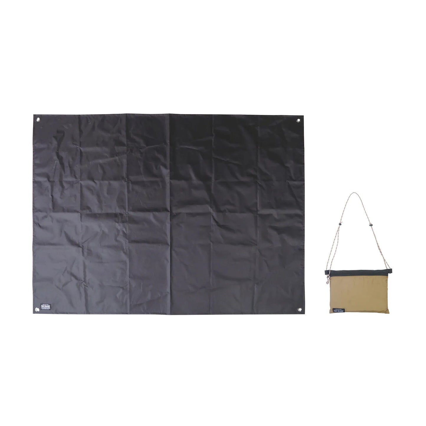 Ground Sheet & Sacoche Set (Beige/Black)