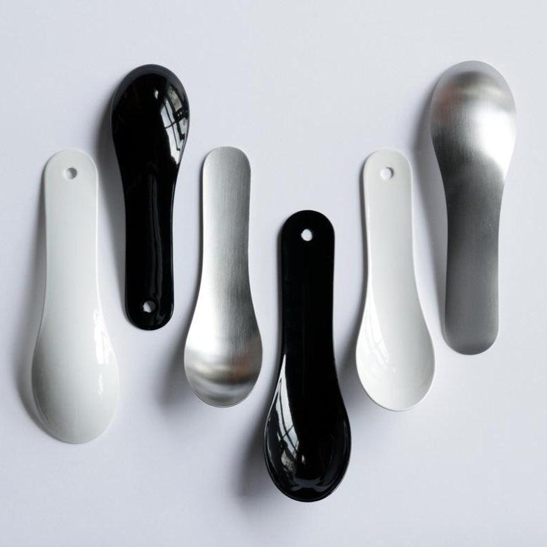 Saro Chinese Spoon Black Enamelled