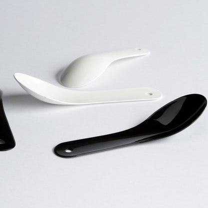 Saro Chinese Spoon Black Enamelled