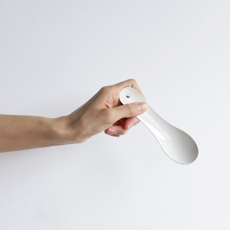 Saro Chinese Spoon White Enamelled