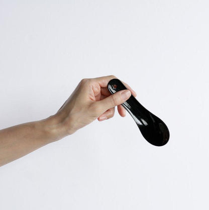 Saro Chinese Spoon Black Enamelled