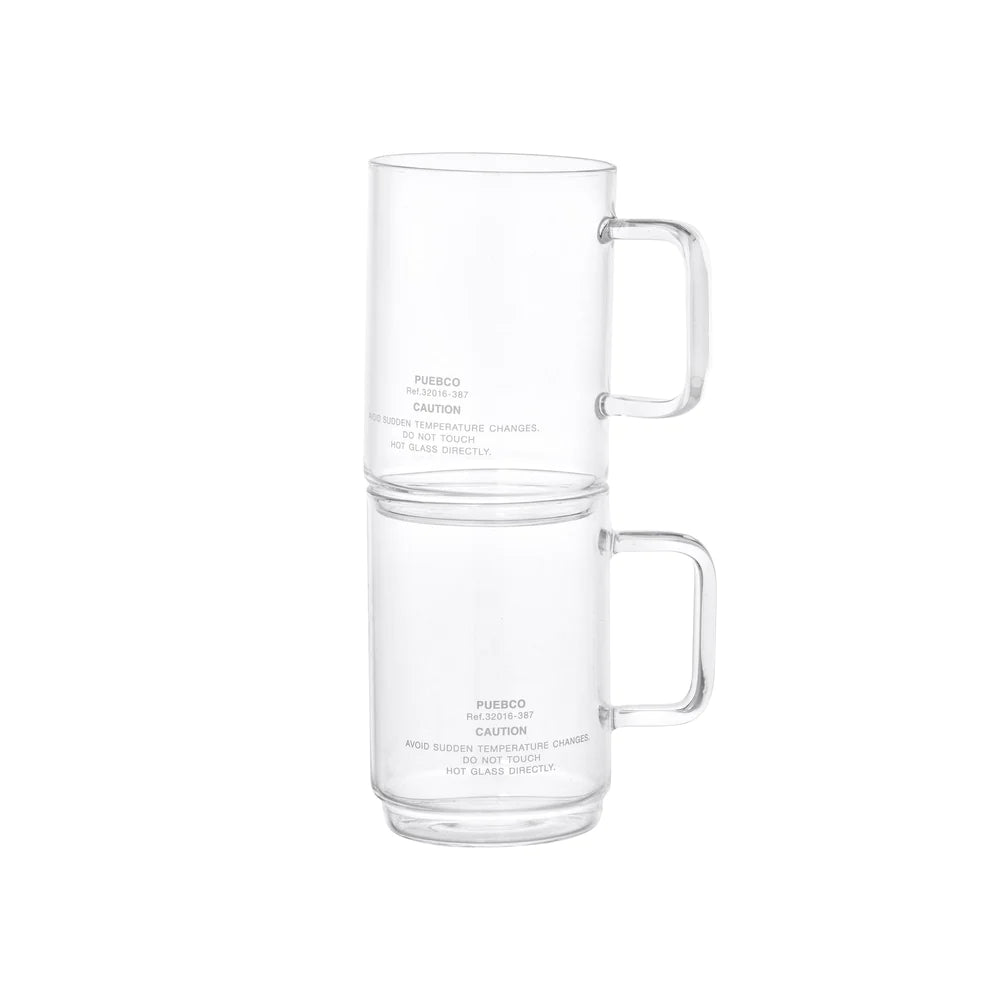 Borosilicate Shallow Stacking Glass Mug