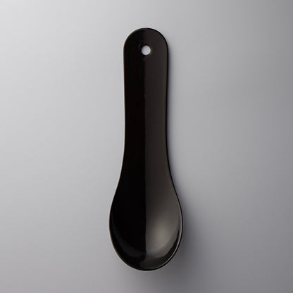 Saro Chinese Spoon Black Enamelled