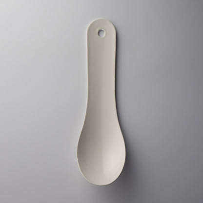 Saro Chinese Spoon White Enamelled