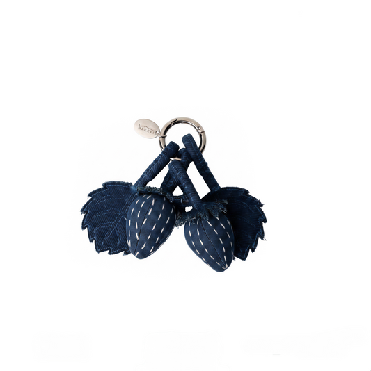 Denim Strawberry Charm
