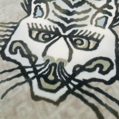 Flannel Fleece Blanket (White Tiger)